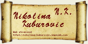 Nikolina Kuburović vizit kartica